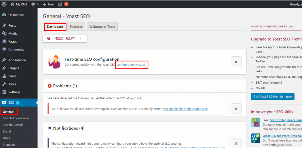 Giao diện config seo